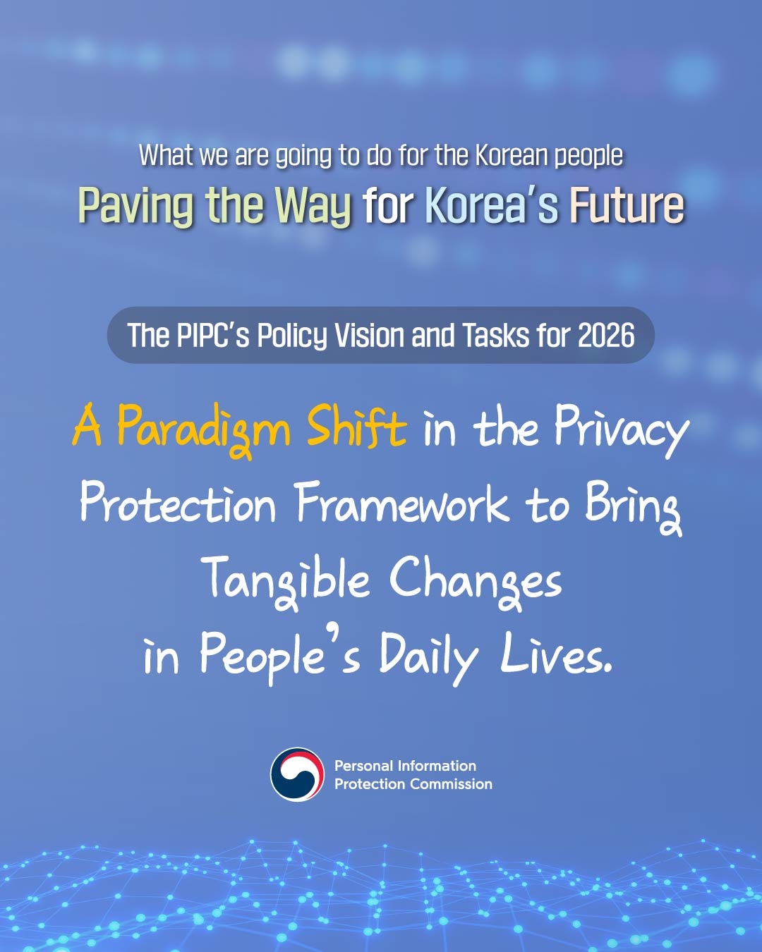 The PIPC's Policy Vision and Tasks for 2026